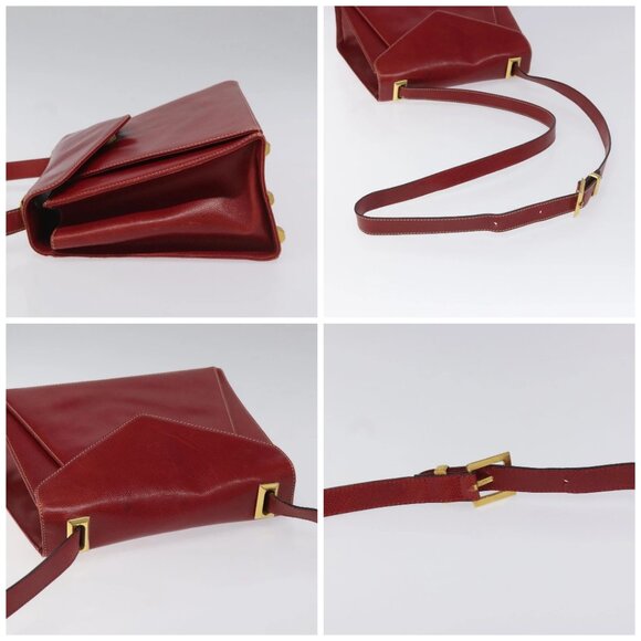 Salvatore Ferragamo Shoulder Bag Leather Red Auth 98267 - Picture 16 of 16